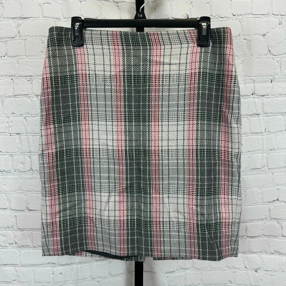 Talbots Wool/Viscose Blend Plaid Skirt Size 8 - Picture 1 of 5